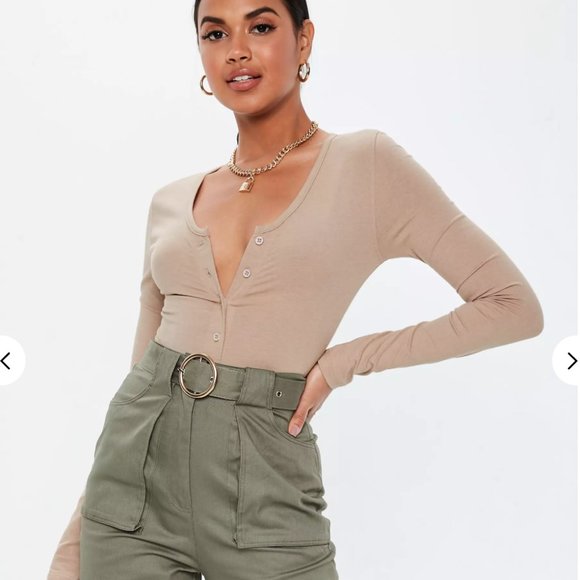 Missguided Tops - Missguided Nude Bodysuit